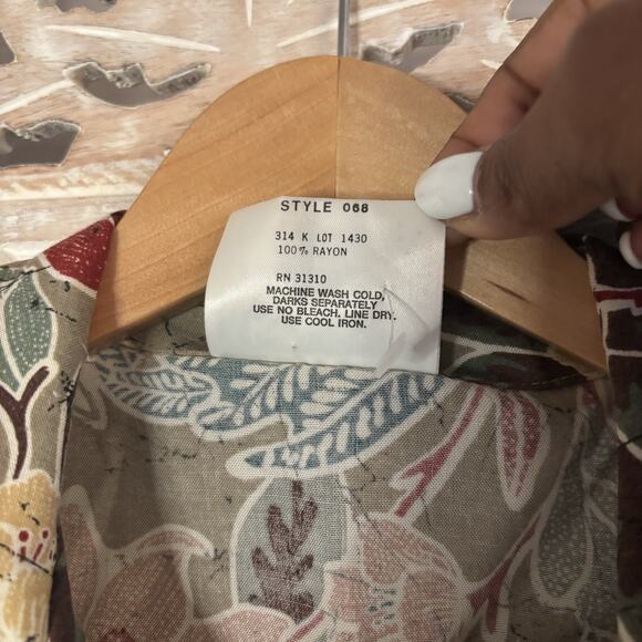 Vintage Ms. Paquette USA Two-Piece Top Flare Skirt Button Up Set Boho Floral-M - Picture 5 of 16